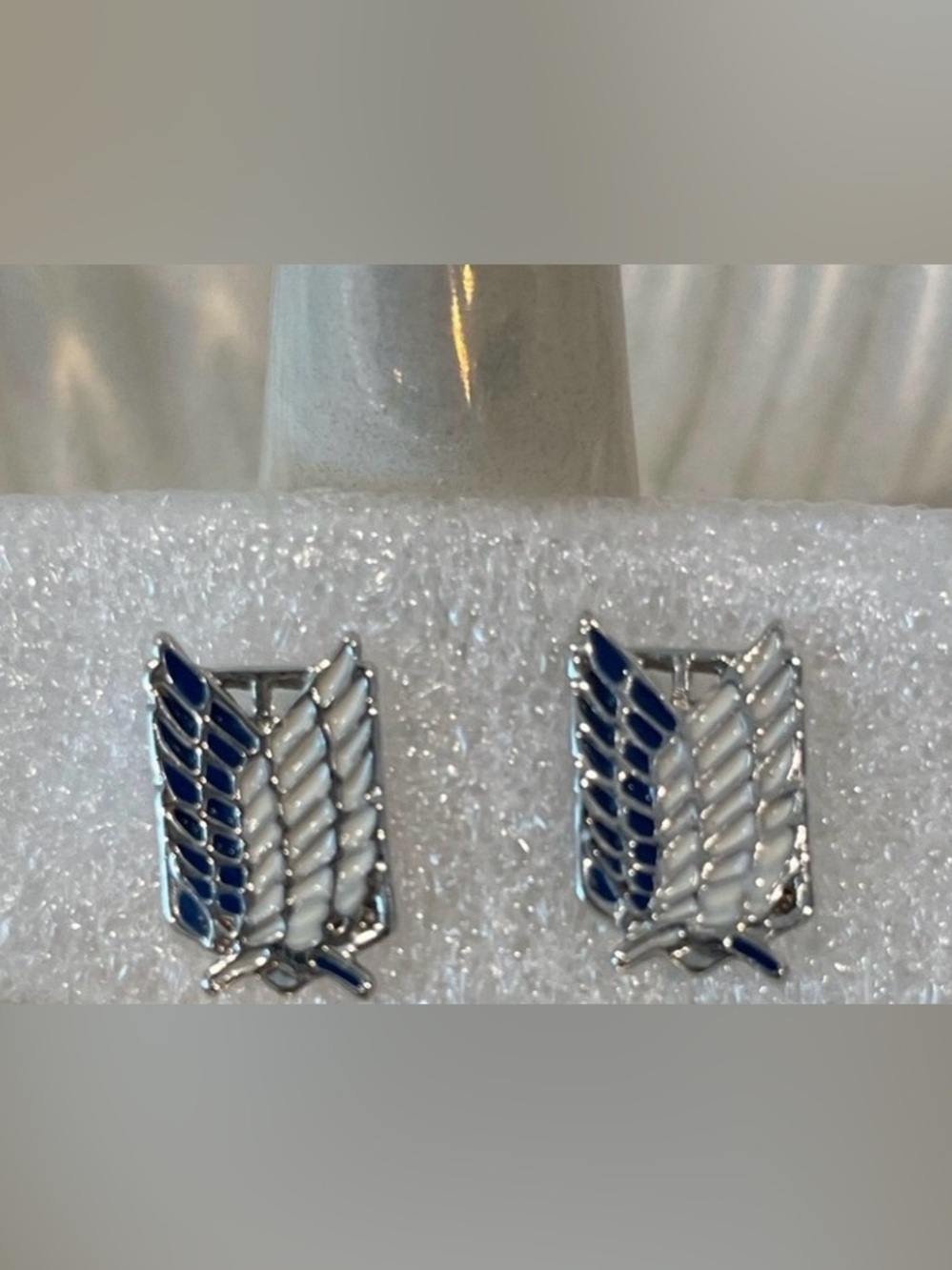 Beautiful earring set. 1.25 cm in height.